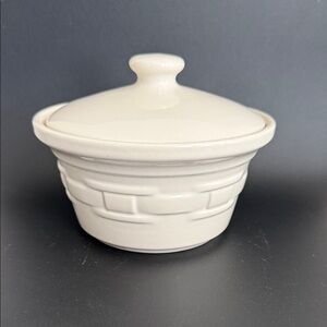 Longaberger Ivory Small Covered Butter Dish